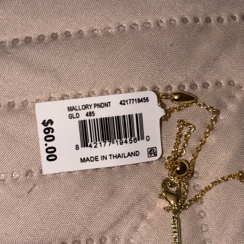 Kendra Scott Mallory Pendant Gold Necklace with Turquoise Pendant - Picture 5 of 5